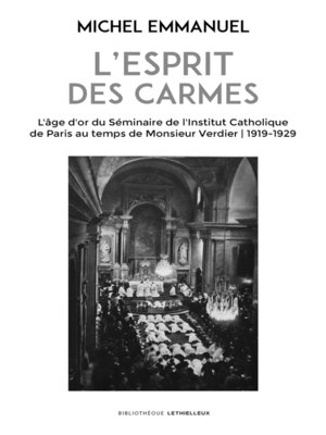 cover image of L'esprit des Carmes